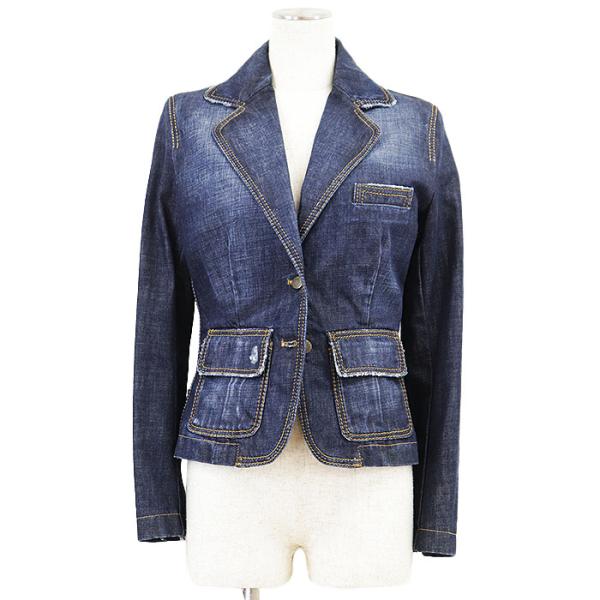 【美品】ドルチェアンドガッバーナ☆レオパード　ノーカラー　デニムジャケット 極美品】DOLCE&GABBANA ドルチェアンドガッバーナ デニムジャケット