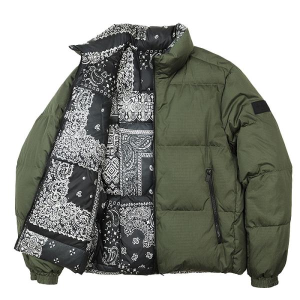 【極美品】TATRAS タトラス ダウンジャケット NESE ネセ メンズ サイズ 01 リバーシブル リップストップ × ペイズリー バンダナ ナイロン100% ロゴ パッチ アウター オリーブグリーン 緑 ポーランド製 極美品】TATRAS タトラス ダウンジャケット NESE メンズ 01