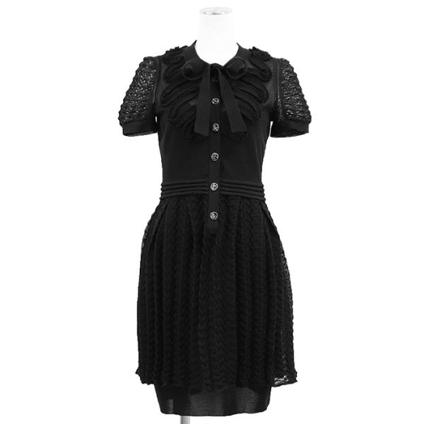 美品✨CHANEL シャネル バイカラー リボン ストレッチ ワンピース 36 CHANEL（シャネル） 【極美品】CHANEL ワンピース ニット 36