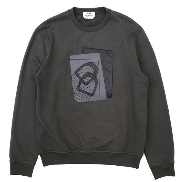 HERMES（エルメス） 【美品】HERMES スウェット M メンズ レザーパッチ