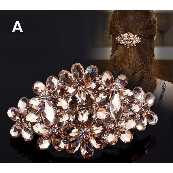 バレッタビジュー大きめゴージャスキレイまとめ髪ヘアアレンジヘアアクセサリーヘアスタイルパーティーリゾート上品30代40代 Acc44 Yaopen Zueay173 Open Clothes 通販 Yahoo ショッピング