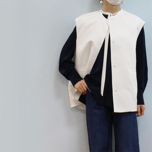 30%OFF Ballsey ボールジー TOMORROWLAND トゥモローランド 11-07-41-07003 ピンドット マトラッセ コクーン ジレ 30%OFF Ballsey ボールジー TOMORROWLAND トゥモローランド 11-07-41-07003 ピンドット マトラッセ コクーン ジレ