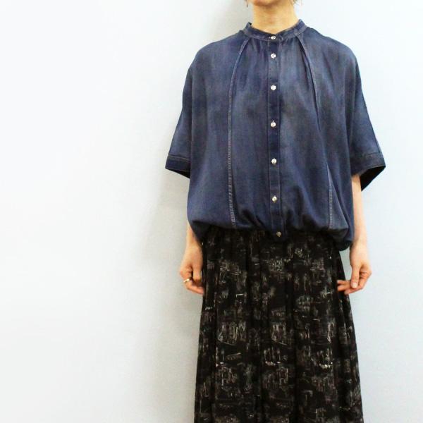 シニカル　シアーデニムブルゾン Cynical（シニカル） 95031 シアー デニム ブルゾン ブラウス : Open