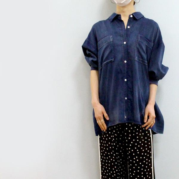 Dignite collier ディニテコリエ シアーデニムシャツ ネイビー 限定再入荷！！【 Dignite collier 】シアーデニムシャツ