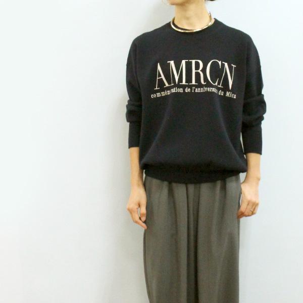 AMERICANA×MICA＆DEAL ロゴ刺繍フリースプルオーバー