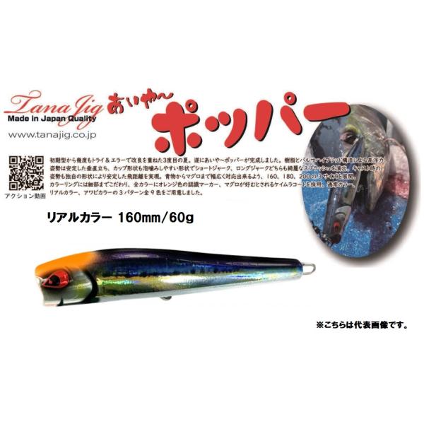 あいや〜ポッパー160 TANAJIG あいやーポッパー 160 リアルカラー (クリックポスト可