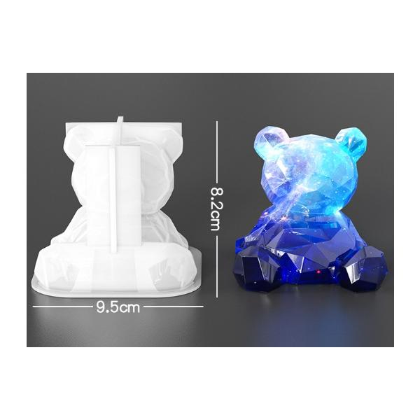 くま シリコンモールド3D シリコン型 エポキシ樹脂 抜き型 鏡面仕上げ