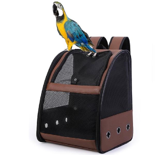 ■商品紹介色はブラウン！鳥、猫、犬、うさぎとお出かけ！緊急時の病院や避難にも使える必須アイテム！■商品情報内容：バッグ 1個、止まり木 1本材質：バッグ…PU（ポリウレタン樹脂）　止まり木…花椒（サンショウ）　金具サイズ：幅32cm×高さ4...