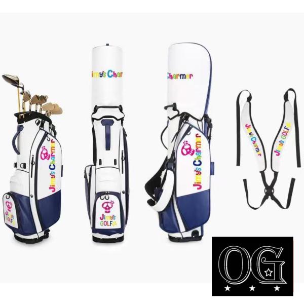【良品】ジミーズチャーマー×モエリー スタンド式 キャディバッグ レディース 良品】ジミーズチャーマー×モエリー スタンド式 キャディバッグ