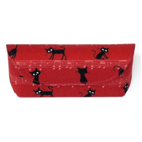 音符とネコのイラストがかわいい メガネケース 黒猫のワルツ Hfu 69 レッド 赤 プレゼントにも Buyee Buyee Japanese Proxy Service Buy From Japan Bot Online