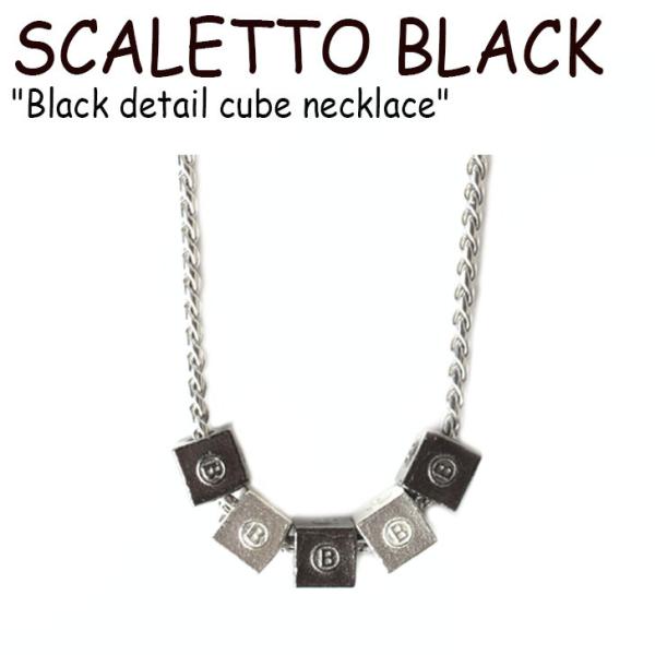 �X�J�[���b�g�u���b�N �l�b�N���X SCALETTO BLACK Black detail cube necklace �u���b�N �f�B�e�B�[�� �L���[�u �l�b�N���X NONE �؍��A�N�Z�T���[ SCB011 ACC