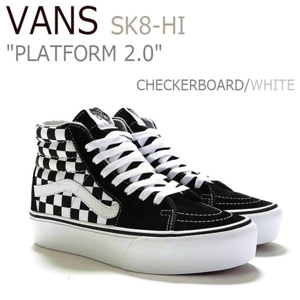 vans sk8 hi platform checkerboard