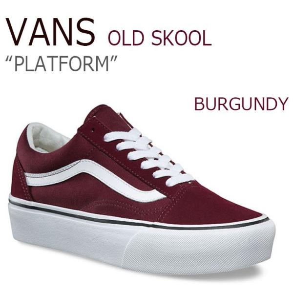 burgundy platform vans