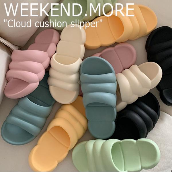EB[NGhA XCh WEEKEND.MORE Cloud cushion slipper NEh NbV Xbp WHITE PINK YELLOW BLACK GREEN A9005 5394512703 V[Y