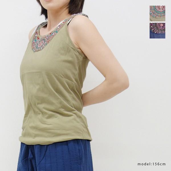 即日発送 タンクトップ 見せる インナー キャミソール レディース 肩紐刺繍トップ メール便 Thaloffetop Thaloffetop Oracha 通販 Yahoo ショッピング
