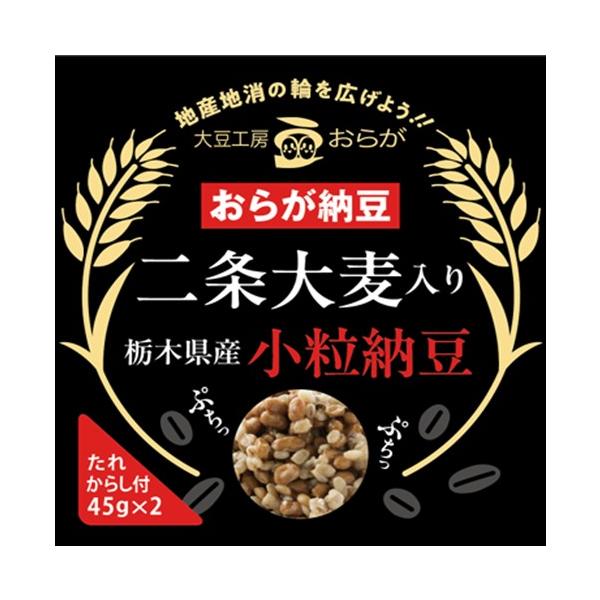 おらが納豆「二条大麦」45ｇ×2パック　