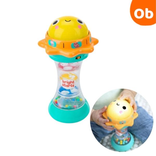 ライトが光り、サウンドが流れる懐中電灯型のおもちゃ!太陽型のドームを回すと、動物の鳴き声がします。本体を振ると、ガラガラ音が鳴り、ビーズが雨粒のように落ちます。対象年齢:6ヵ月〜 安全基準:CE、ASTMF963、食品衛生法適合付属品：単4...