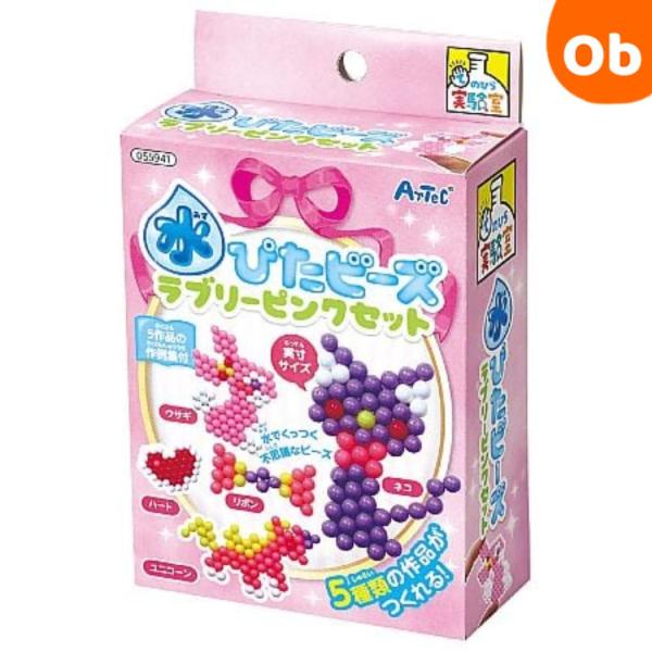 #特徴水でくっつく不思議なビーズで5種類の作品をつくろう5作品の作例集付＃仕様商品サイズ：143×90×40mmセット内容：台座×1、スプレーボトル×1、ピンセット×1、カラービーズ×6セット、作例集×1重量：79g材質：PVA包装形態：ヘ...