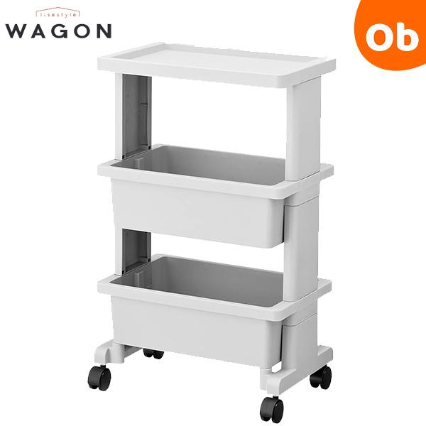 天板+本体2段 多用途に使えるキャスター付きテーブルワゴンリビング・キッチン・ランドリーなど様々なシーンで多用途に使えるキャスター付き3段ワゴンです。・簡単組み立て式の便利なワゴン(工具不要)。・お部屋のテイストに合わせて選べる５色。・プラ...