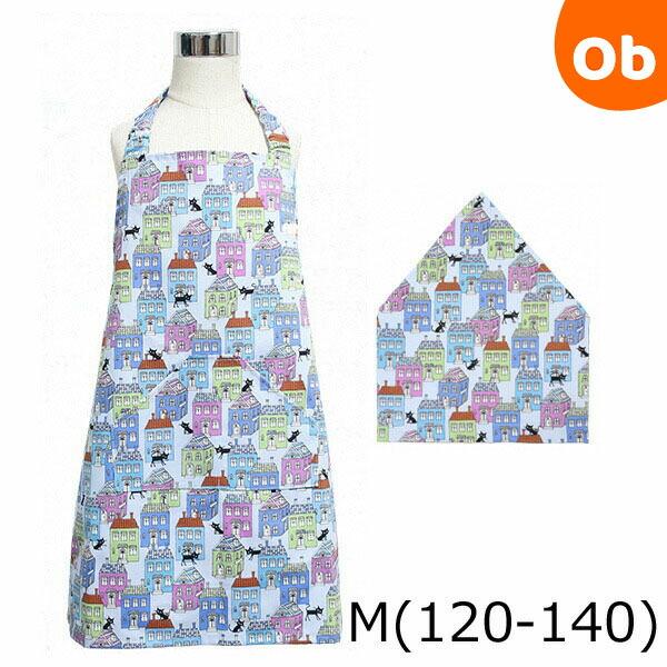 キッズエプロン2点セット（エプロン・三角巾) M(身長120cmから140cm