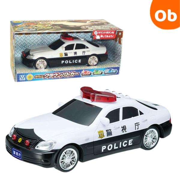 ボディ側面と後部に「警視庁」のシール以外に「POLICE」のシールが加えられ、よりいっそうリアルなパトカーに仕上げております。上部の4つのボタンを押すことにより、音声や効果音、サイレン音などが鳴り、緊急ライトが光ります。ベースのボディはクラ...