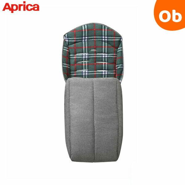 アップリカ（Aprica） フットマフ グレー×チェックグリーン（GN