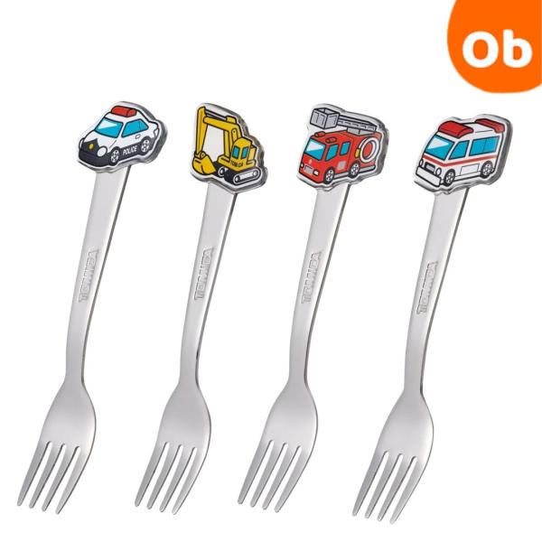 ステンレス 子供 ダイカットフォーク トミカ 【ネコポス】 ショベルカー パトカー 救急車 消防車 TOMICA ステンレス製 フォーク 車 男子 カトラリー プチギフト