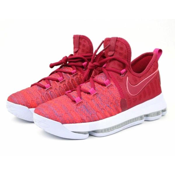 ナイキ NIKE ケビン デュラント Kevin Durant 9 IX Zoom (GS) Flyknit Basketball Shoes 855908-666 バスケ スニーカー Red White