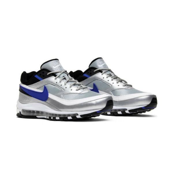 NIKE Air Max 97 BW Sneakers AO2406 002 Metallic Silver Black Blue White