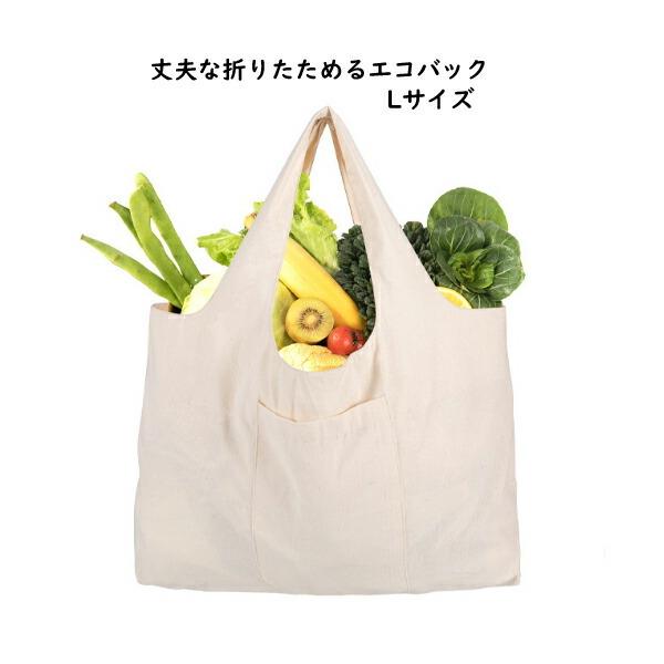 丈夫な折りたたみエコバッグ Lサイズ ショッピングバッグ  マイバッグ コンビニバッグ エコバック 折りたたみエコバッグ 折りたたみバッグ