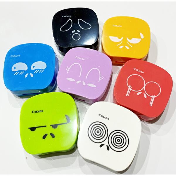 ミラー、ケア液ボトル、レンズボックス、シリコンピンセット、吸盤を備えた ソフト用のコンタクトケース、カラーコンタクトレンズケースです。家庭用、旅行用、お出かけ用としても最適です。メンズもレディースもOKのおしゃれなデザインサイズ：63mm×...