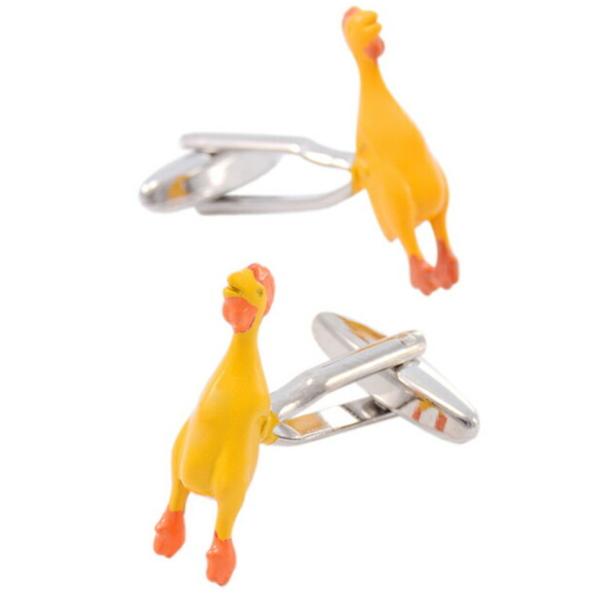 イエローチキンのカフスボタン カフスリンクス　カフリンクス