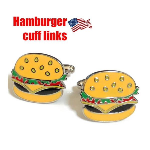 ハンバーガーデザイン カフスボタンカフスリンクス　カフリンクス