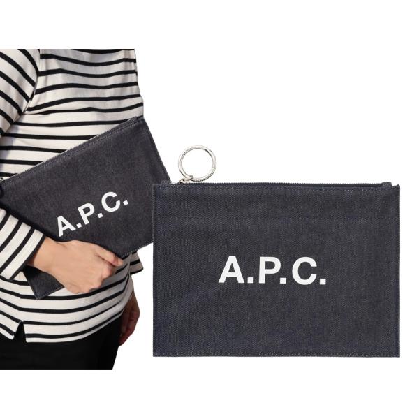 A.P.C. デニム 限定 パスポートケース ノベルティ アーペーセー A.P.C.（アーペーセー） クラッチバッグ デニム コインケース ポーチ