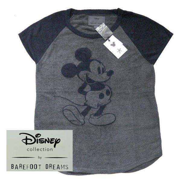 クリアランス ベアフットドリームス×ディズニーコラボ ミッキーマウスラグランTシャツ Barefoot Dreams CLASSIC DISNEY MICKEY MOUSE WOMEN'S RAGLAN TEE