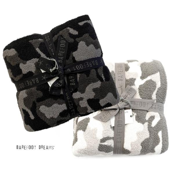 ベアフットドリームス Barefoot Dreams カモフラージュ柄ブランケット シングルサイズ 迷彩柄 毛布 CozyChic Camo Throw BDHCC1278