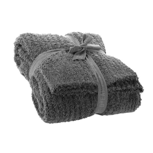 ベアフットドリームス Barefoot Dreams Cozychicシングルサイズブランケット 毛布 カーボン