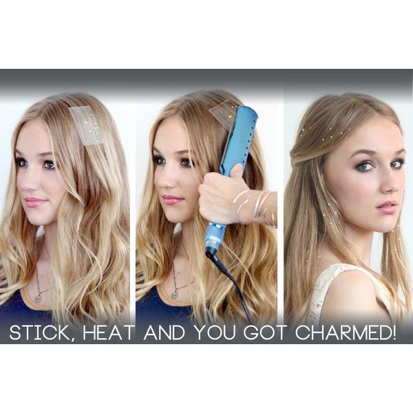 2枚セット チャームシース Charmsies ヘアアクセサリー 髪につけるキラキラジュエリー ヘアチャーム 2シート入り スタッズ ハート ラインストーン Hair Charms Buyee Buyee 日本の通販商品 オークションの代理入札 代理購入