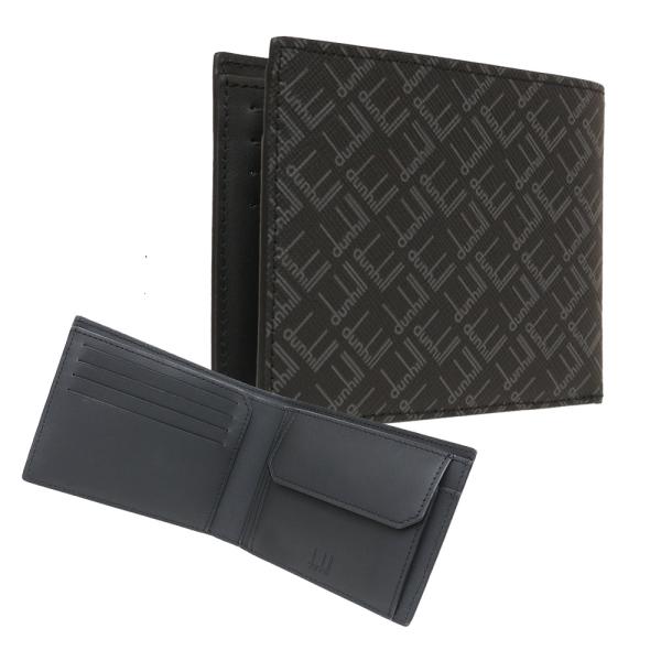 dunhill（ダンヒル） 二つ折り 財布 シグネチャー ロゴ 総柄