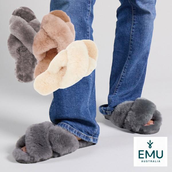 国内正規品 EMU エミュー スリッパ ルームシューズ ファー サンダル Mayberry メイベリー ムートン レディース もこもこ emu AUSTRALIA W11573
