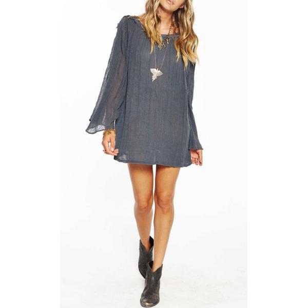 �W�F���Y�p�C���[�c�u�[�e�B�[ �w���J���`���j�b�N�����s�[�X �X�g�[���O���[ VOLTA MINI DRESS storm