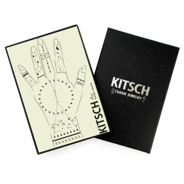Kitsch �L�b�`�� Geo�n���h�`�F�[���u���X���b�g �n���h�A�N�Z�T���[ �t�B���K�[�����O�u���X Geo Hand Chain �V���o�[