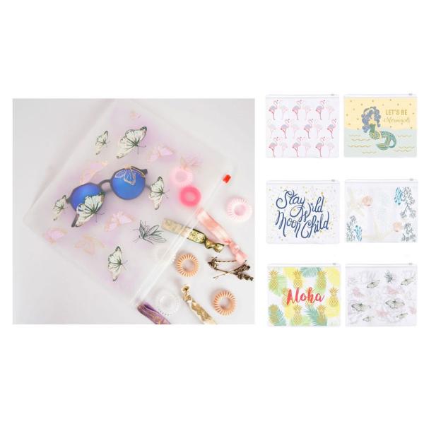 ���[���֑������� Kitsch �L�b�`�� �N���A�|�[�` �W�b�v�t���r�j�[���P�[�X 6���
