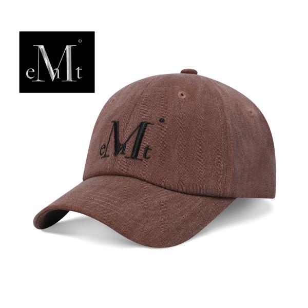 MUCENT ムセント キャップ シグネチャー ボールキャップ ウォッシュブラウン SIGNATURE BALL CAP Brick washing ロゴキャップ ベースボールキャップ コットン