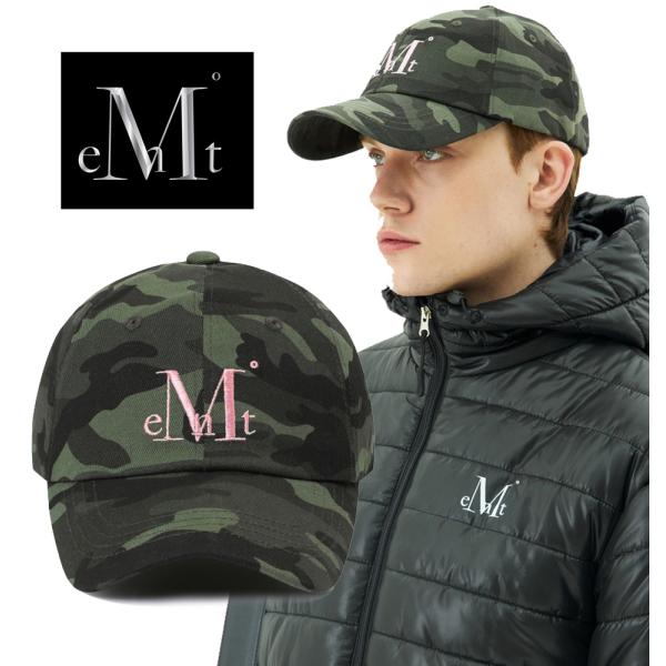 MUCENT ムセント キャップ シグネチャー カモボールキャップ カモフラカーキ SIGNATURE CAMO BALL CAP Khaki baby pink ロゴ ベースボールキャップ コットン