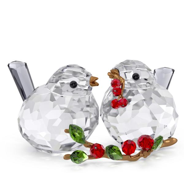 る*る様 スワロフスキー ラブバード カップル 鳥 置物 Swarovski SWAROVSKI（スワロフスキー） SWAROVSKI Idyllia ラブバードとベリー