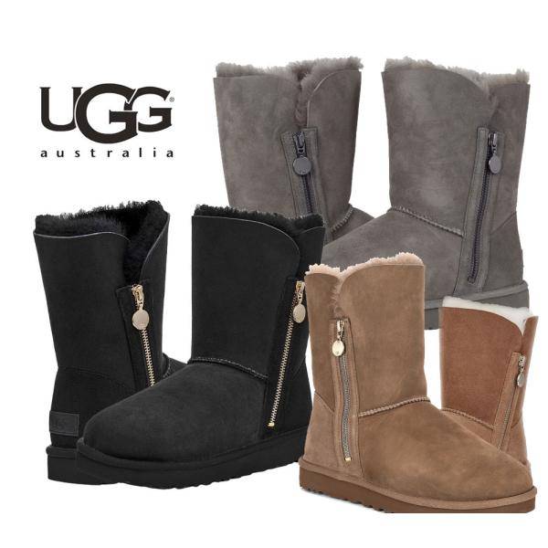 UGG（アグ）ムートンブーツ ジップ付き ベイリージップショート BAILEY ZIP SHORT/...