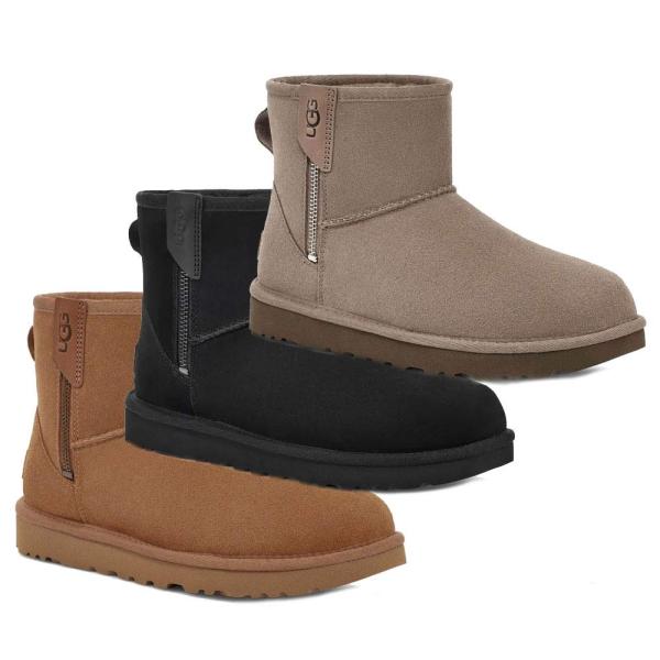 UGG アグ ムートンブーツ クラシックミニ ベイリージップ ファスナー 