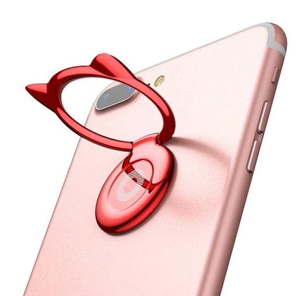 訳あり B品 CAT バンカーリング スマホリング 猫 耳 スマホ 全機種対応 スマホスタンド Xperia Galaxy iphone ipad タブレット対応 ステンレス メタル合金