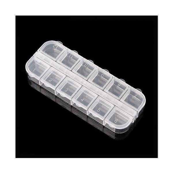 ネイルパーツ 収納 プラスチック製 ハンドメイド収納 収納ケース 仕分け ストーン ネイルパーツ スタッズ  アートパーツ デコ素材 ネイル用品